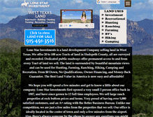 Tablet Screenshot of lonestarinvestment.net